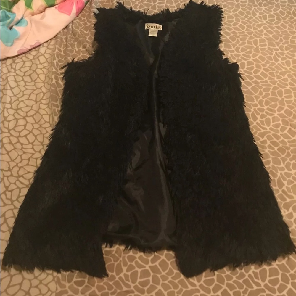 Faux fur vest